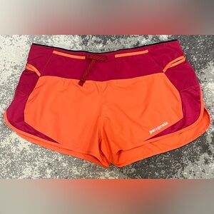 Patagonia Women's Strider Pro Running Shorts. Size Xs Magenta/Orange